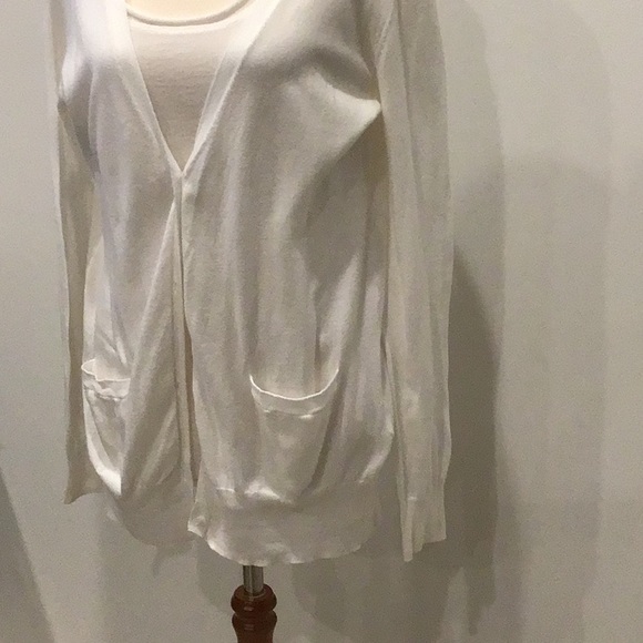 Pure DKNY cardigan & cami set, white, size M - Picture 2 of 12